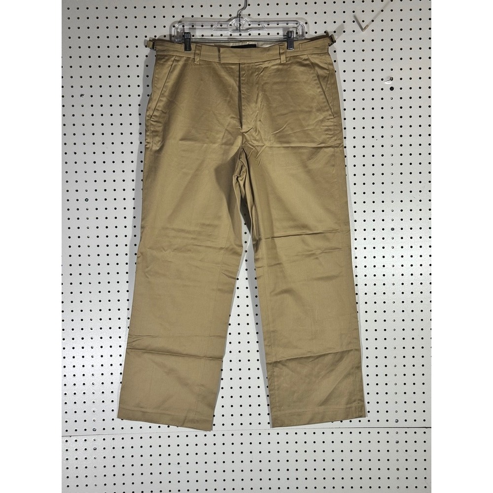 Banana Republic Vintage Y2K Mens Khaki Chino Pants Side Buckle 35x32 Tan 120171